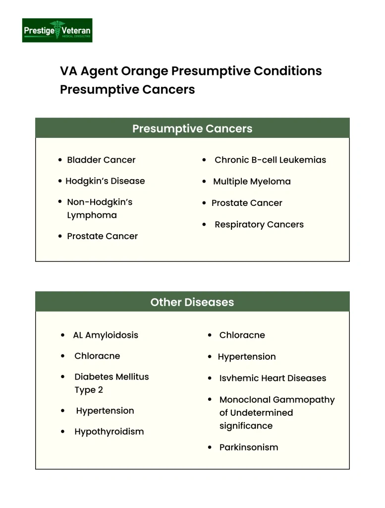 agent orange exposure conditions
