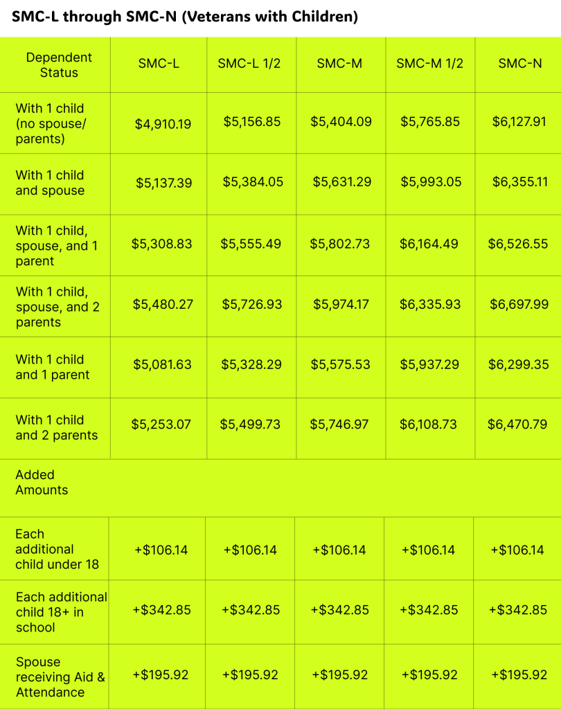 SMC-L through SMC-N (Veterans with Children)