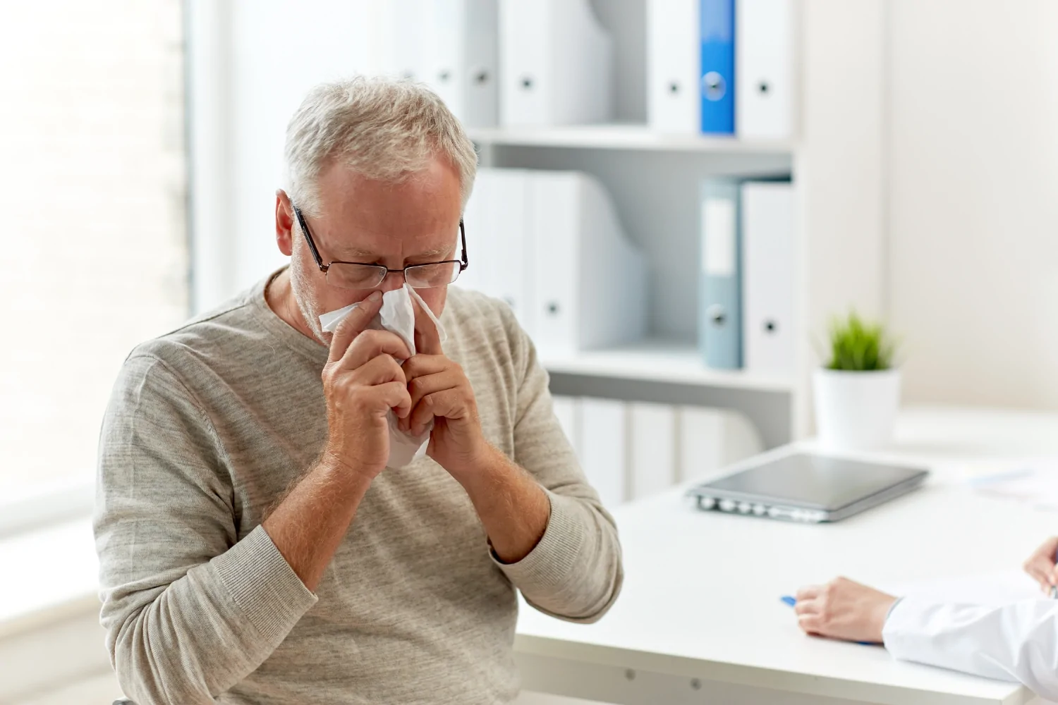 a veteran with allergic rhinitis