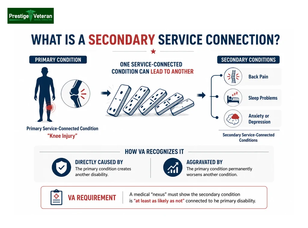 How Secondary Service Connection for Veterans Works